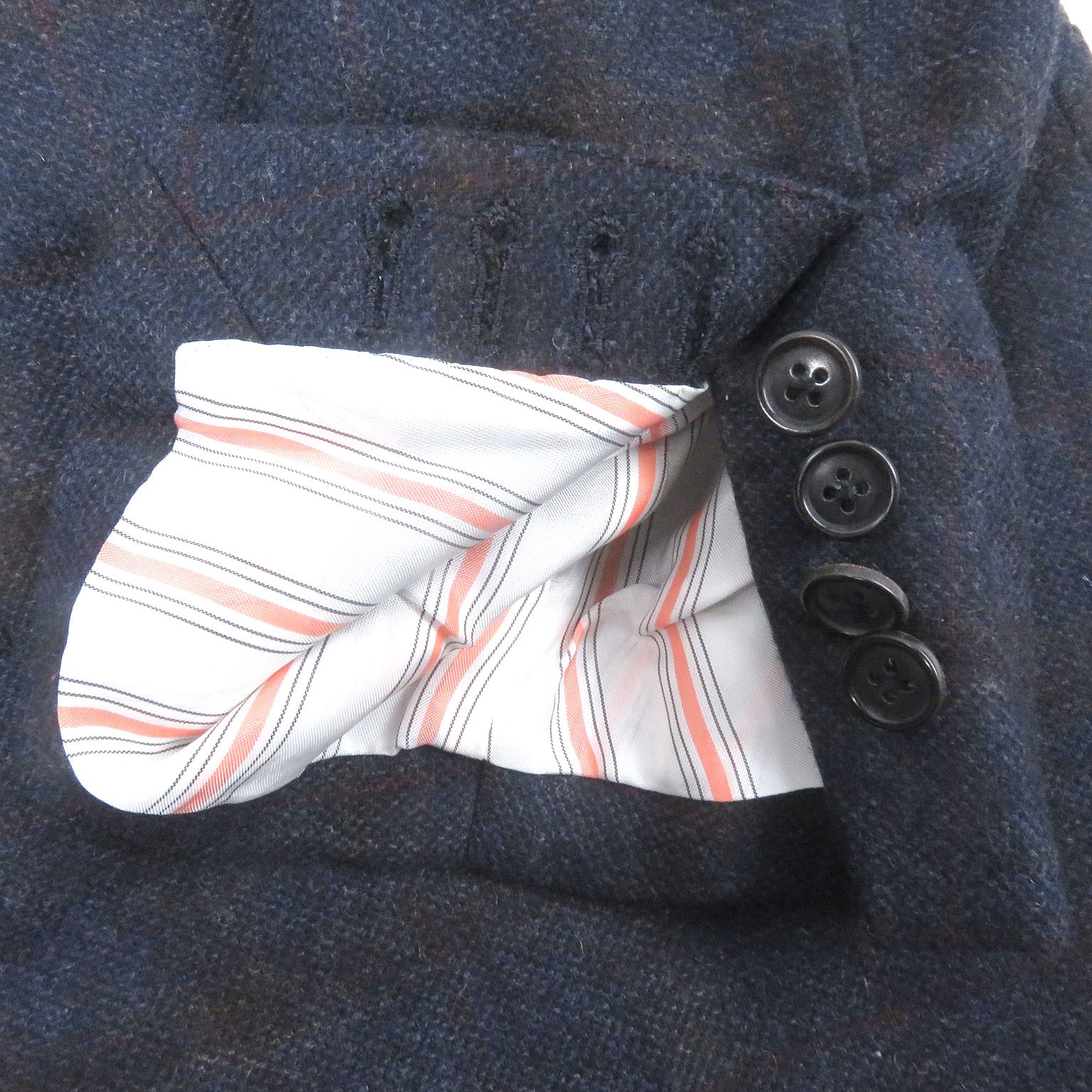 Excellent HERMES tailored jacket Windowpane Singl… - image 6
