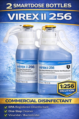 Diversey Virex II 256 SmartDose Disinfectant Mint 1.4L 2/Case 5019317