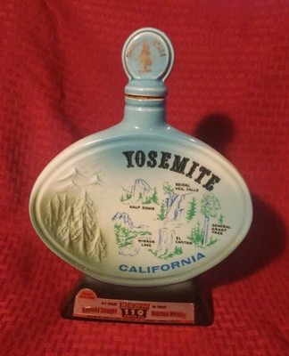 JIM BEAM Bourbon 1968 YOSEMITE Golden State vintage whiskey decanter / bottle