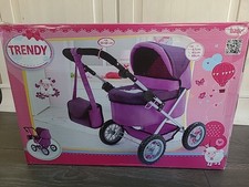 Bayer Design Trendy Puppenwagen - Lila Baby Puppenwagen
