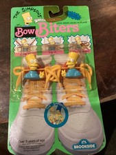 Brookside 1990 The Simpsons Bart Bow Biters Shoe Lace Lock Shoe Accessory New