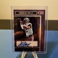2025 PRO SET METAL DEMOND WILLIAMS JR BLUE PRISMATIC AUTO /15. WASHINGTON QB