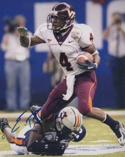 EDDIE ROYAL VIRGINIA TECH SIGNED AUTOGRAPHED 8X10 PHOTO W/ COA