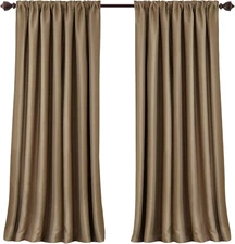 Home Fashions All Seasons Energy Efficient Room Darkening Rod Pocket Window Pane