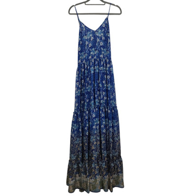 Misa Los Angeles Kali Dress Lapis Ombre Blue Maxi Size Large