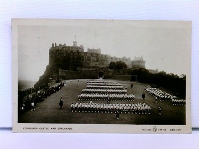 AK Edinburgh Castle and Esplanade; 1915; Großbritannien, Scotland