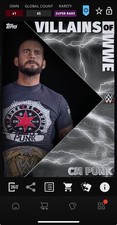 DIGITAL TOPPS WWE SLAM CM Punk HEROES/VILLAINS SR SILVER VILLAINS MOTION Read
