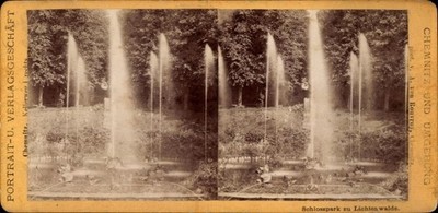 Stereo Photo Lichtenwalde Niederwiesa Saxony, Castle Park,... - 10493430