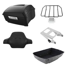 Matte King Trunk Luggage Backrest Mount Rack Fit For Harley Road Glide 14-26 25