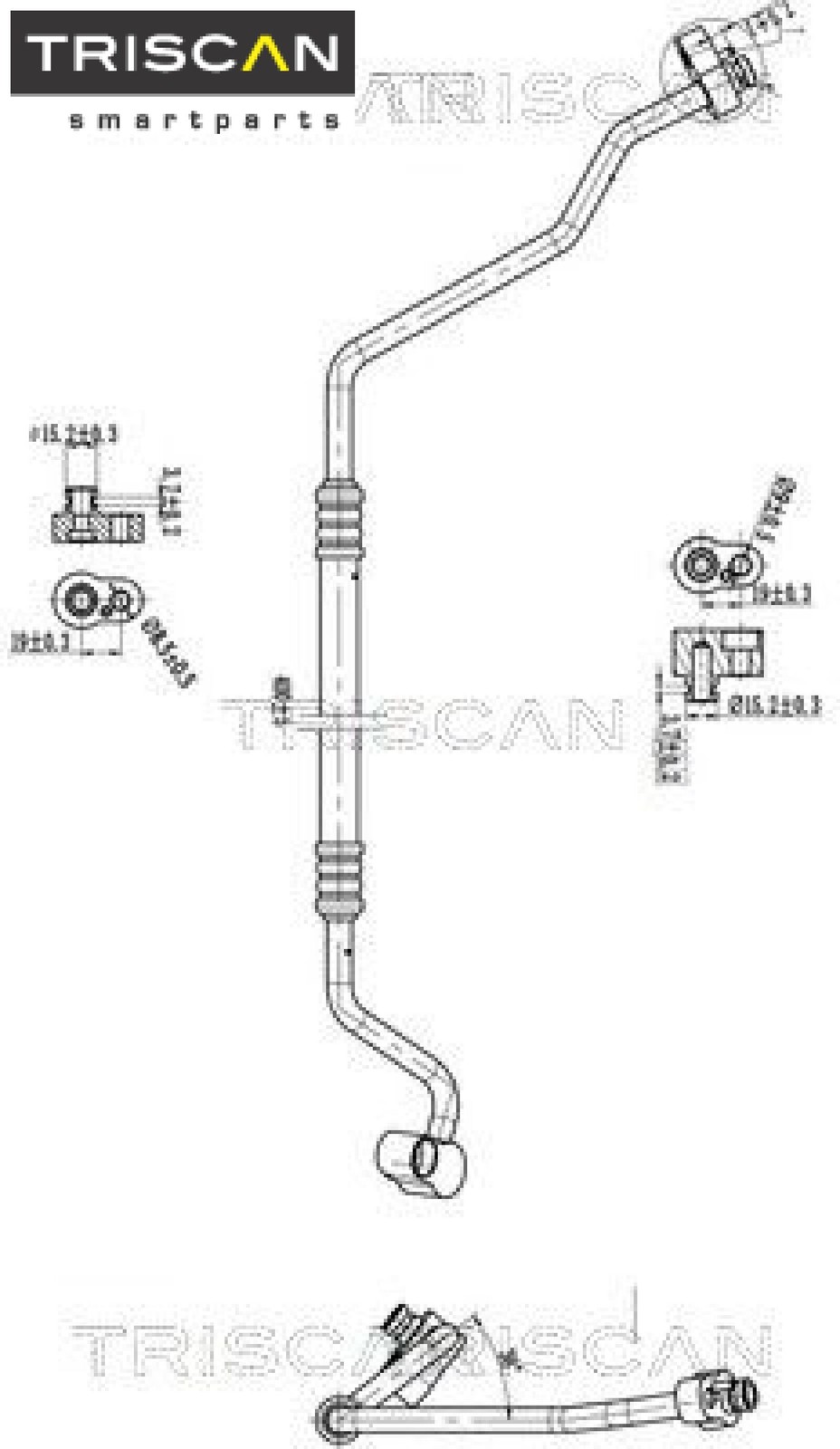 Triscan 901029005 Hochdruck-/Niederdruckleitung FüR Klimaanlage FüR Vw-image
