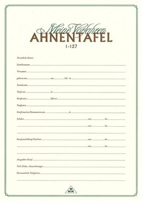 RNK Verlag Ahnentafel ''Meine Vorfahren'' DIN A2