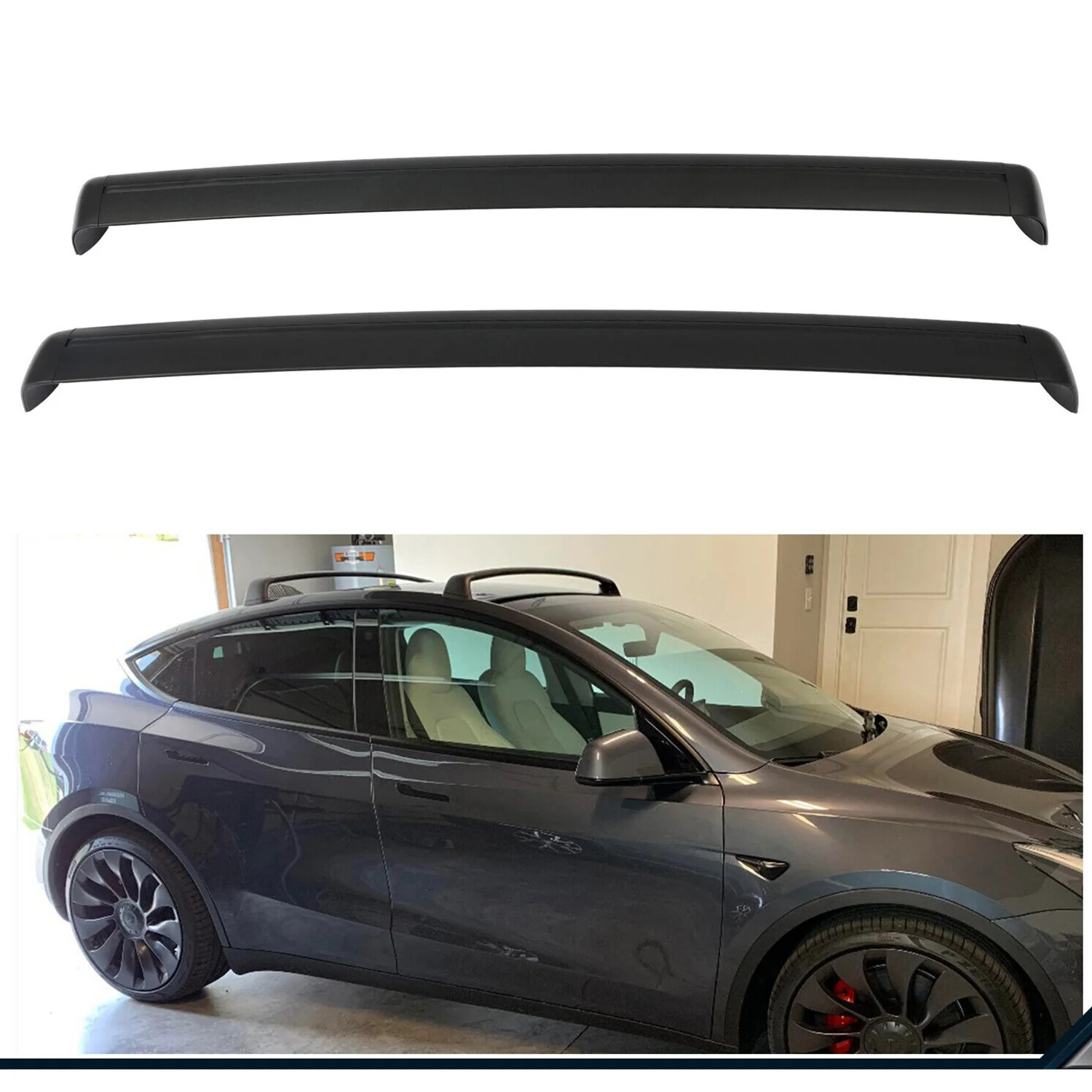 Elora Lockable Aluminium Cargo Crossbar Luggage Roof Rack Cross Rails for Tesla