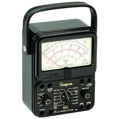 Simpson Electric 260-8 Analog Multimeter,  1, 000 V,  20 Megaohm