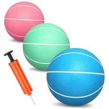 Mini Basketball for Indoor Mini Basketball Hoop, 7" Soft Rubber pink