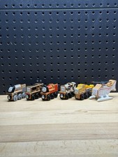 Thomas  Friends Wooden Railway Train Engine Lot Real Wood Spencer Diesel James