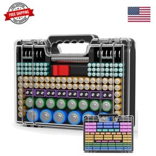 Battery Organizer Storage Case with Tester, Ultra-Large 265 Double-Sided Bat...