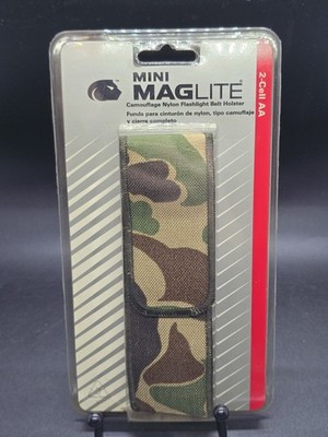 Mini MagLite Camouflage Nylon Belt Holster For 2 Cell AA AM2A136 Made In USA NOS