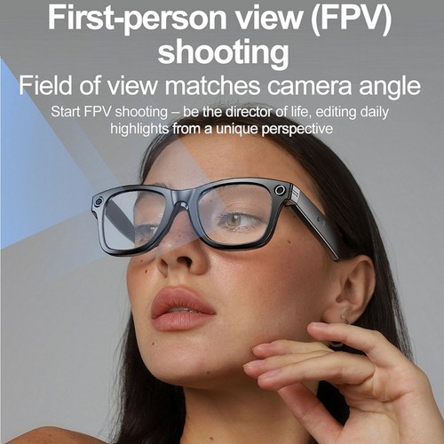 Smart Video Recording Sunglasses Bluetooth Earphone Smart AI Photo Q&A Glasses - Picture 15 of 26