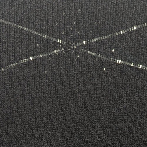 St. John Evening Vintage Black Starburst Sparkle Cardigan Long Sleeve V-Neck 2 - Picture 8 of 8