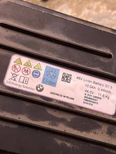 2024 BMW LITHIUM ION LI-ION BATTERY 10AH 48V 61215A83028 5A8302