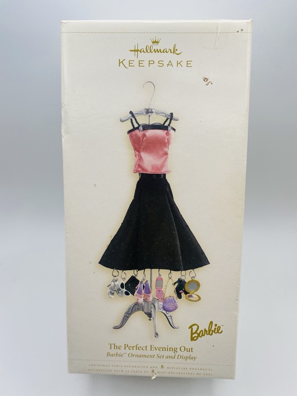 Hallmark Keepsake 2006 The Perfect Evening Out Barbie Ornament Set and Display