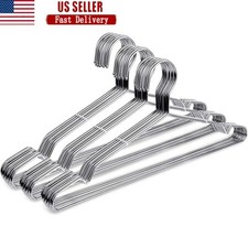 Heavy Duty Stainless Steel Hangers Non Slip Slim Space Saving Closet Hangers New