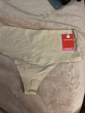 New SPANX Women's Undie-tectable Thong Panties Soft Nude Size XL X-large
