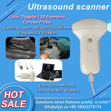 Wireless WiFi Doppler Linear 128E Ultrasound Probe Scanner