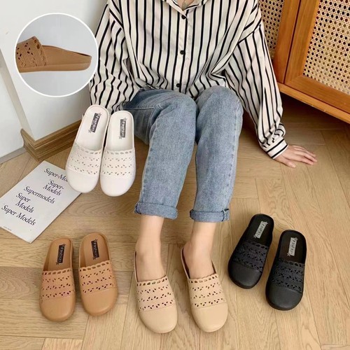 Sandalias Mujer Verano Planas Casuales Caladas Puntera Cerrada Cómodas - Imagen 2 de 24