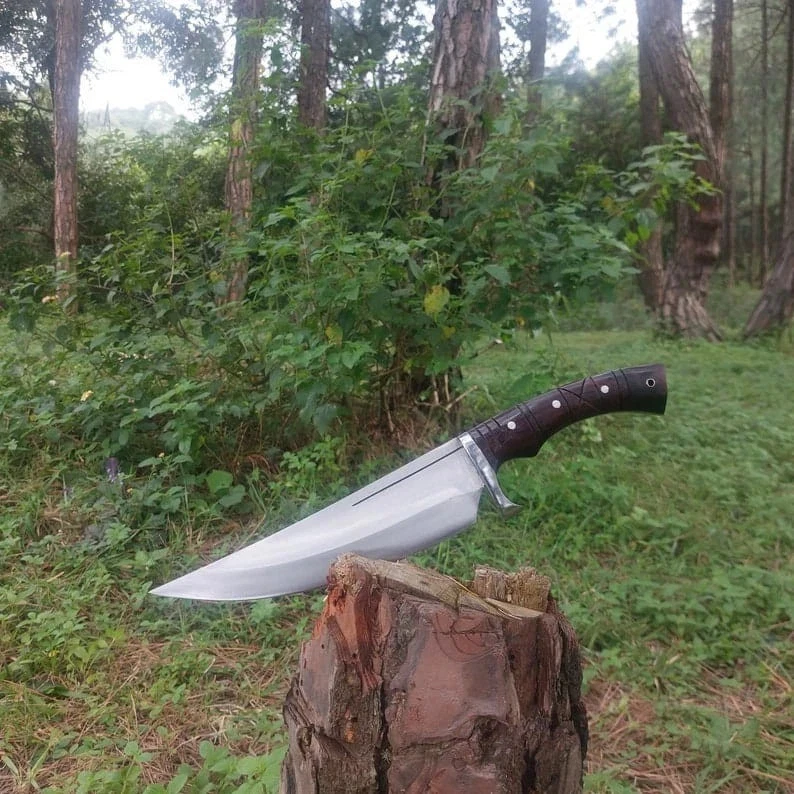 Custom Handmade Carbon Steel Blade Survival Bowie Knife | Hunting Knife Camping