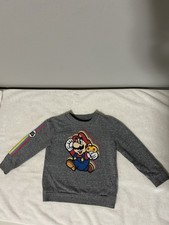Super Mario Bros. Gray Sweatshirt Size 3T Kids Boys Pullover Nintendo 2018