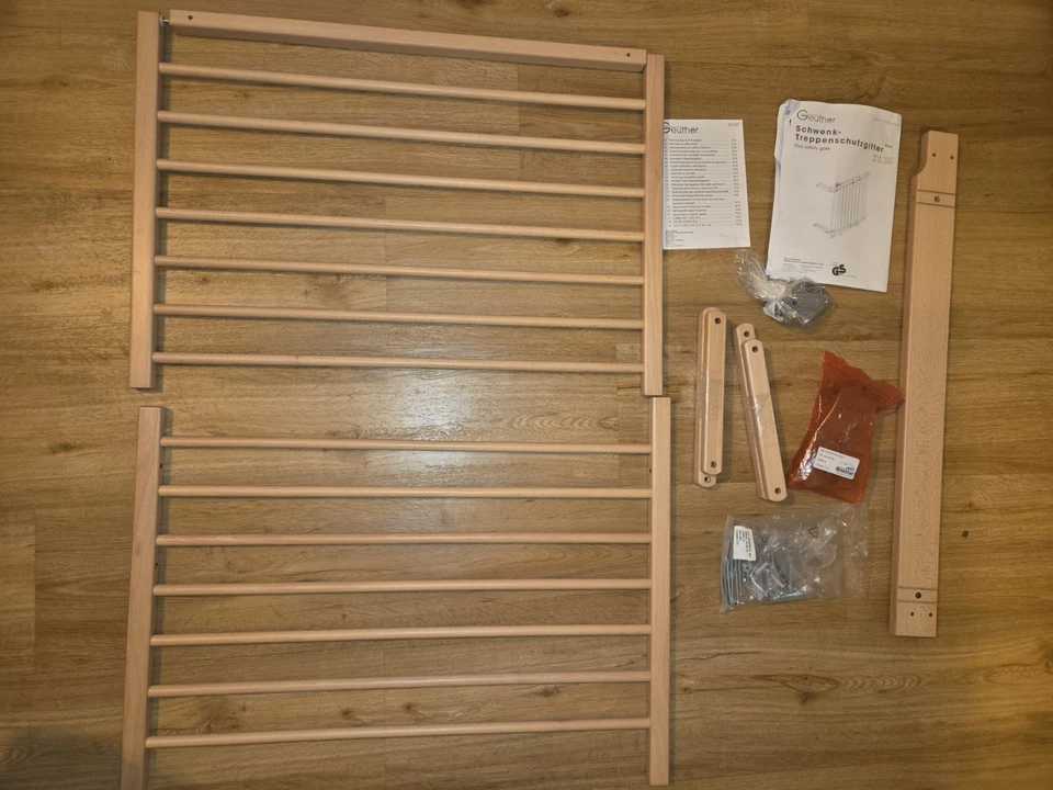 Geuther Treppenschutzgitter 2733+ Absperrgitter Holz zum Schrauben 67-107 cm - Bild 2 von 3