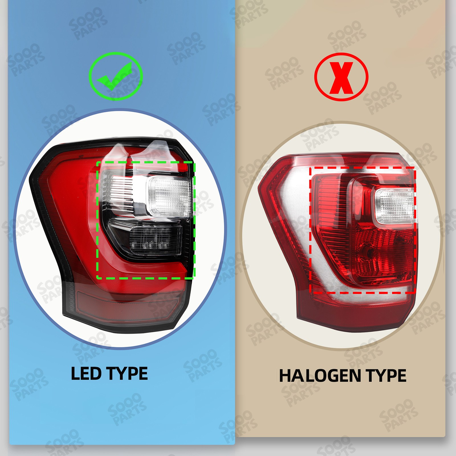 Left Driver LED Tail Light Rear Lamp For 2018-2021 Ford Expedition JL1Z-13405-H