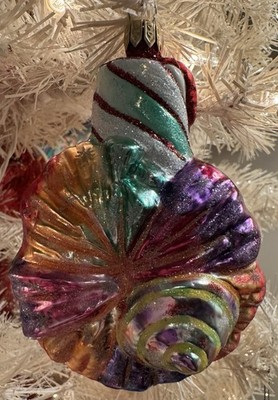 Fireworks BLOWN GLASS CHRISTMAS ORNAMENT