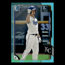 Cody Jones #134 2015 Bowman Chrome Draft Sky Blue Refractor Kansas City Royals