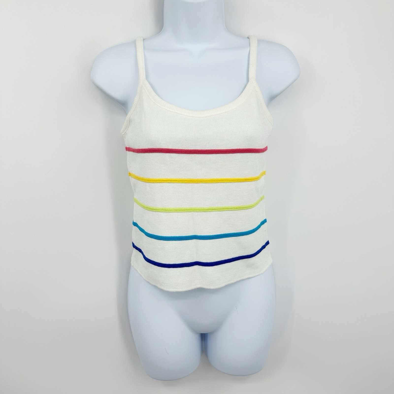 No Boundaries Vintage Y2K Striped Tank Top Size Small Whimsical Boho