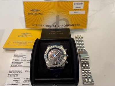 Breitling Chronomat AB041210BB48 W/ Box, papers, receipts limited ed #405/2000