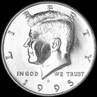 1995 D Kennedy Half Dollar Clad US Coin "Average Circulation"