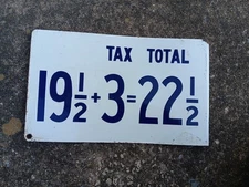 Vintage Porcelain Gas Pump Price Sign, Porcelain Gas Station Sign