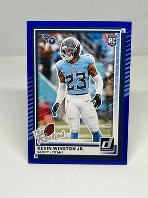 Kevin Winston Jr 2025 Donruss Rookies & Highlights Blue /25 Titans #DRH-46