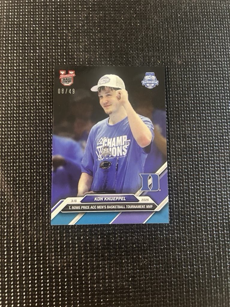 Kon Knueppel Duke 2024-25 Bowman U NOW Basketball Card 86 Blue Parallel 8/49