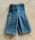 Vintage Retro Cropped Jeans Palazzo Wide Leg Denim Pants For Mattel Barbie Doll