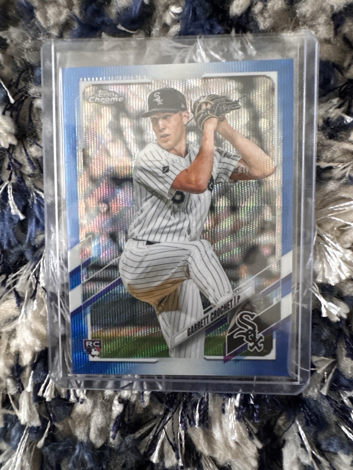 2021 Topps Chrome - Garrett Crochet #69 Blue Wave Refractor /75 (RC)