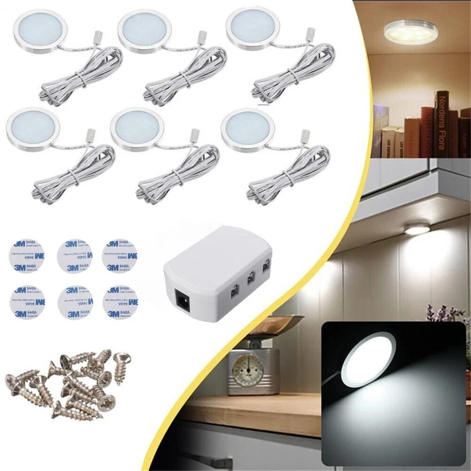 Mains Under Cabinet Lights LED Light Kitchen Cupboard Shelf Closet Display Lamp - Image 2 of 4