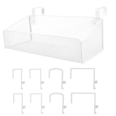 Hanging Bed Organizer, Metal Wire Bedside Caddy with Removable Hooks Spacious...