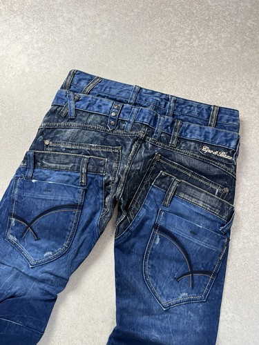 Cipo & Baxx Blue Distressed Jeans Y2K Drip - Picture 6 of 7