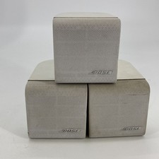 Bose White Acoustimass Single Cube Portable Lifestyle Speakers Lot Of 3- H27