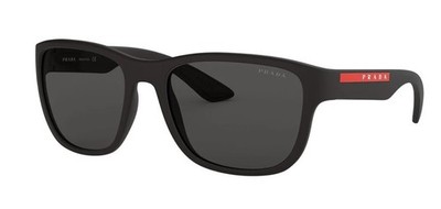 Prada Red Line SPS 01U 59 DG05S0 Sonnenbrille schwarz gummiert/grau