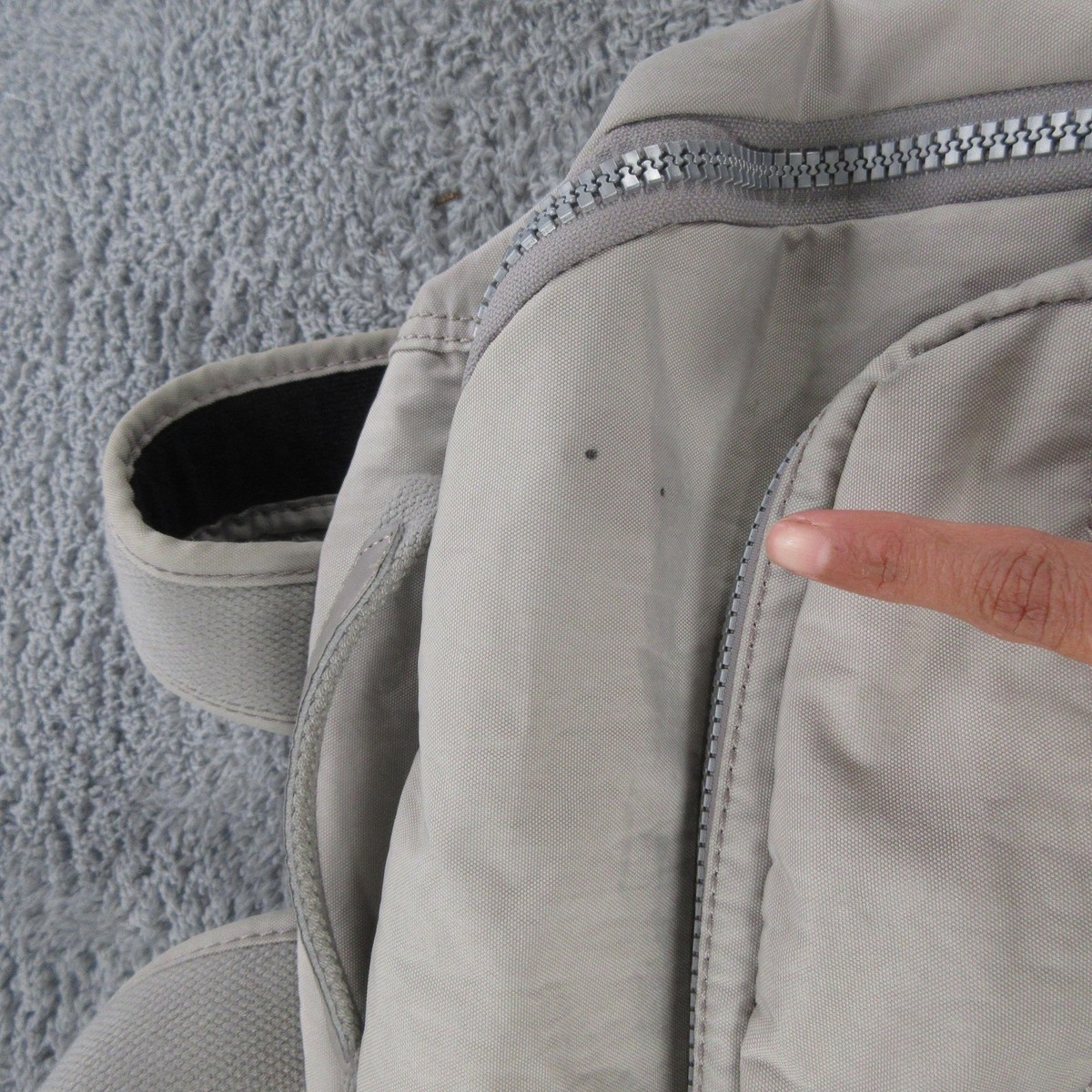 Kipling Backpack Womens Medium Beige Nylon Monkey Charm 