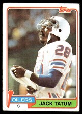 Jack Tatum 1981 Topps #8 Houston Oilers FREE SHIPPING AutographDen
